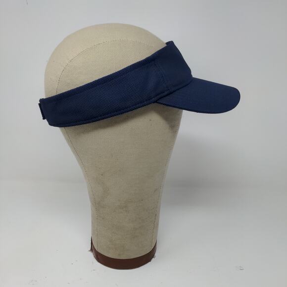 Seashore Waterpark Strapback Sun Visor Hat Blue Embroidered Spell Out - Picture 6 of 10